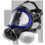 Dräger X-plore 5500 Lackiererset mit A2P3-Filtern, Atemschutzmaske in Schwarz-Weiß.