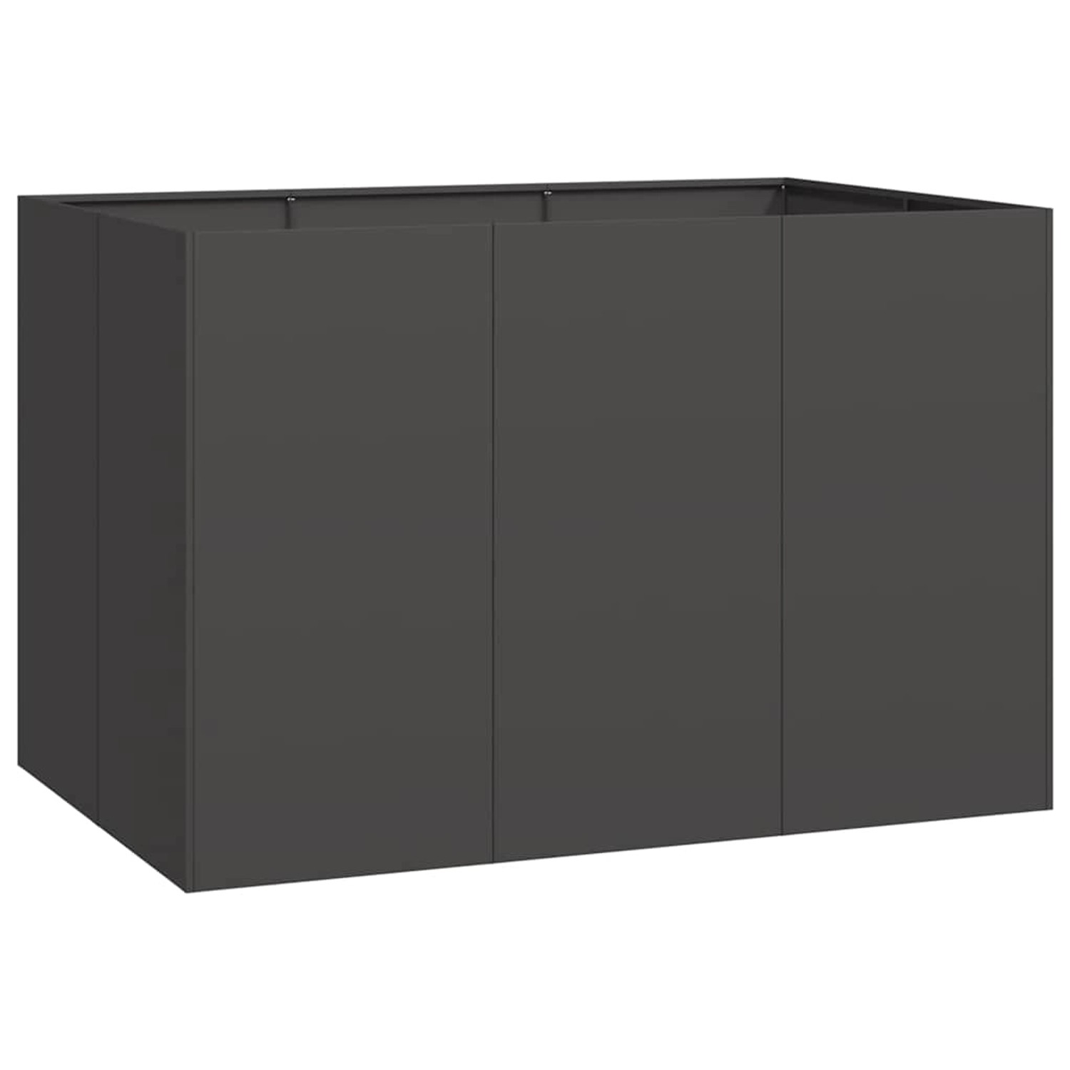 vidaXL Pflanzkübel Schwarz 120x80x80 cm Stahl 860787 günstig online kaufen
