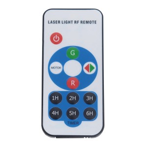 Fernbedienung für Näve LED Außenwandlaser Projektor, zur Steuerung von Farbe, Motor und Timer.
