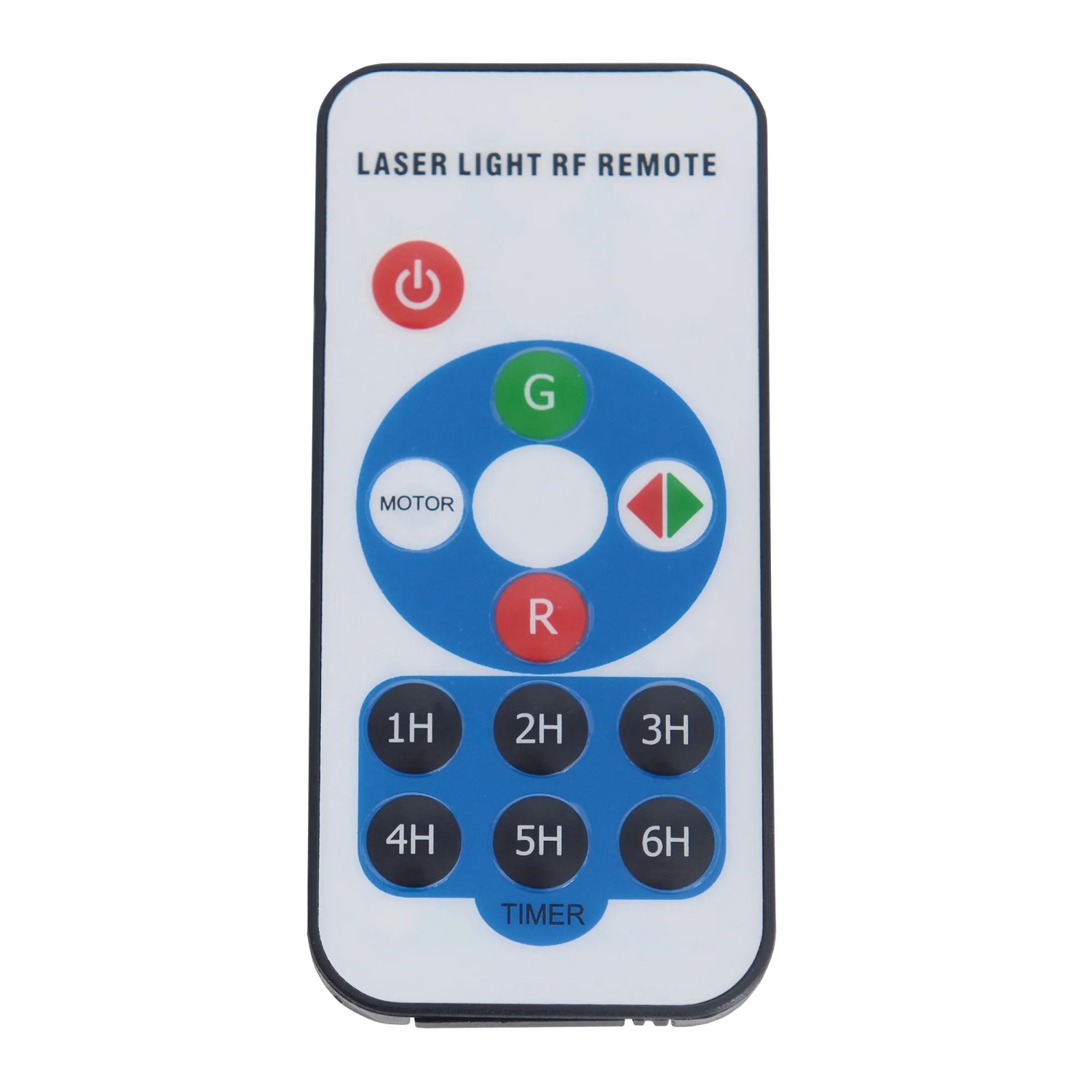 Fernbedienung für Näve LED Außenwandlaser Projektor, zur Steuerung von Farbe, Motor und Timer.