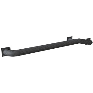 Feuerverzinkte Schake LKW Einfahrhilfe, links, 3000 mm, für Baugeräte.