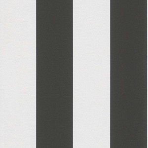 Schwarz-weiße Streifentapete von Bricoflor, Vliestapete mit Textiloptik.