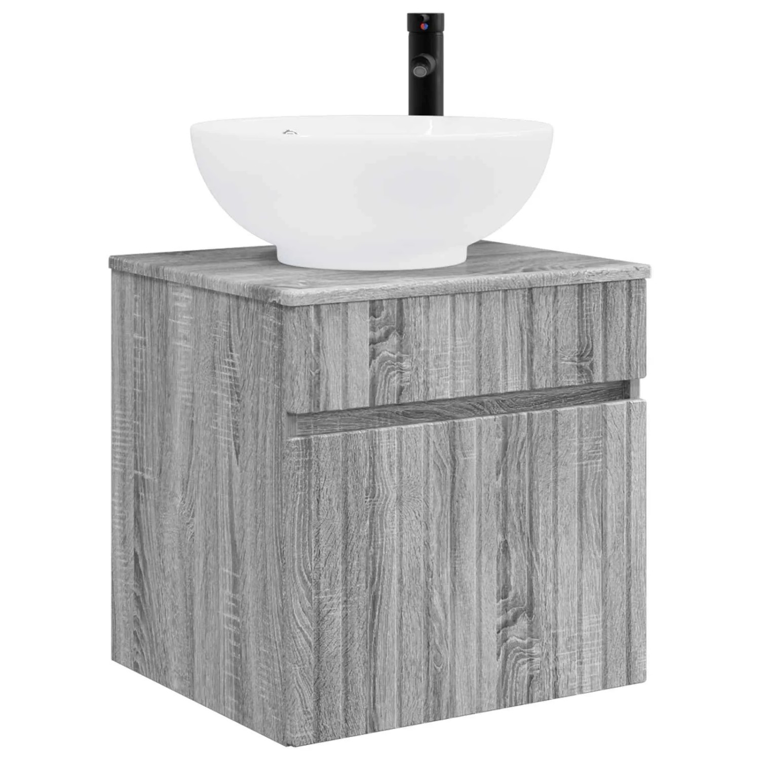 vidaXL Wandmontierte Waschbecken-Vanität Sonoma-Grau 890608