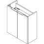 Fackelmann Mini-Waschtischunterschrank SBC, 52cm, Schwarz Matt, Badmöbel-Set