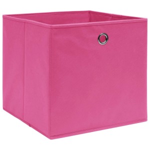 vidaXL Aufbewahrungsboxen 10 Stk Vliesstoff 28x28x28 cm Rosa 325205