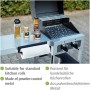 Wenko Küchenrollenhalter Ima, magnetisch, schwarz, am Grill befestigt. Praktisches Grillutensil für Küchenrollen.