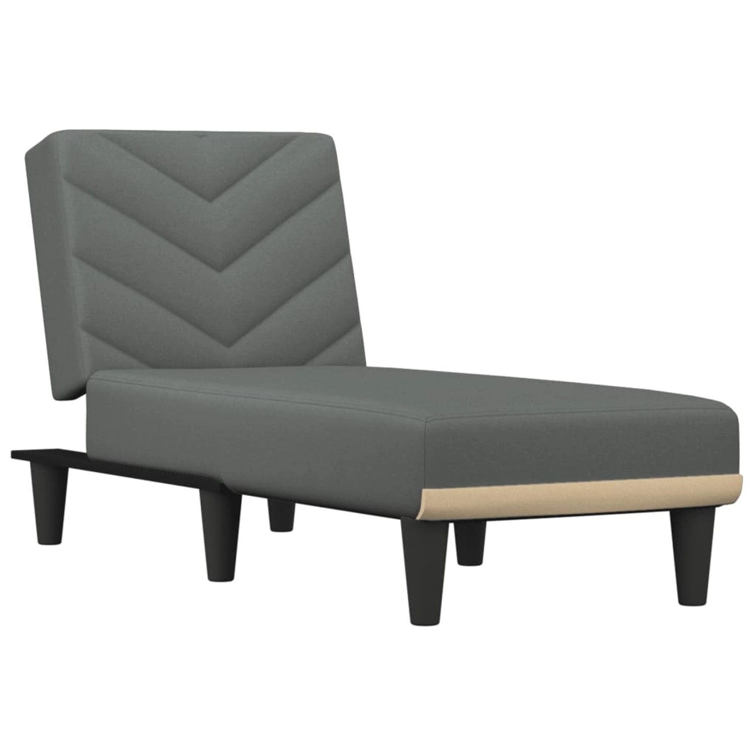 vidaXL Chaiselongue Dunkelgrau Stoff Modell 6
