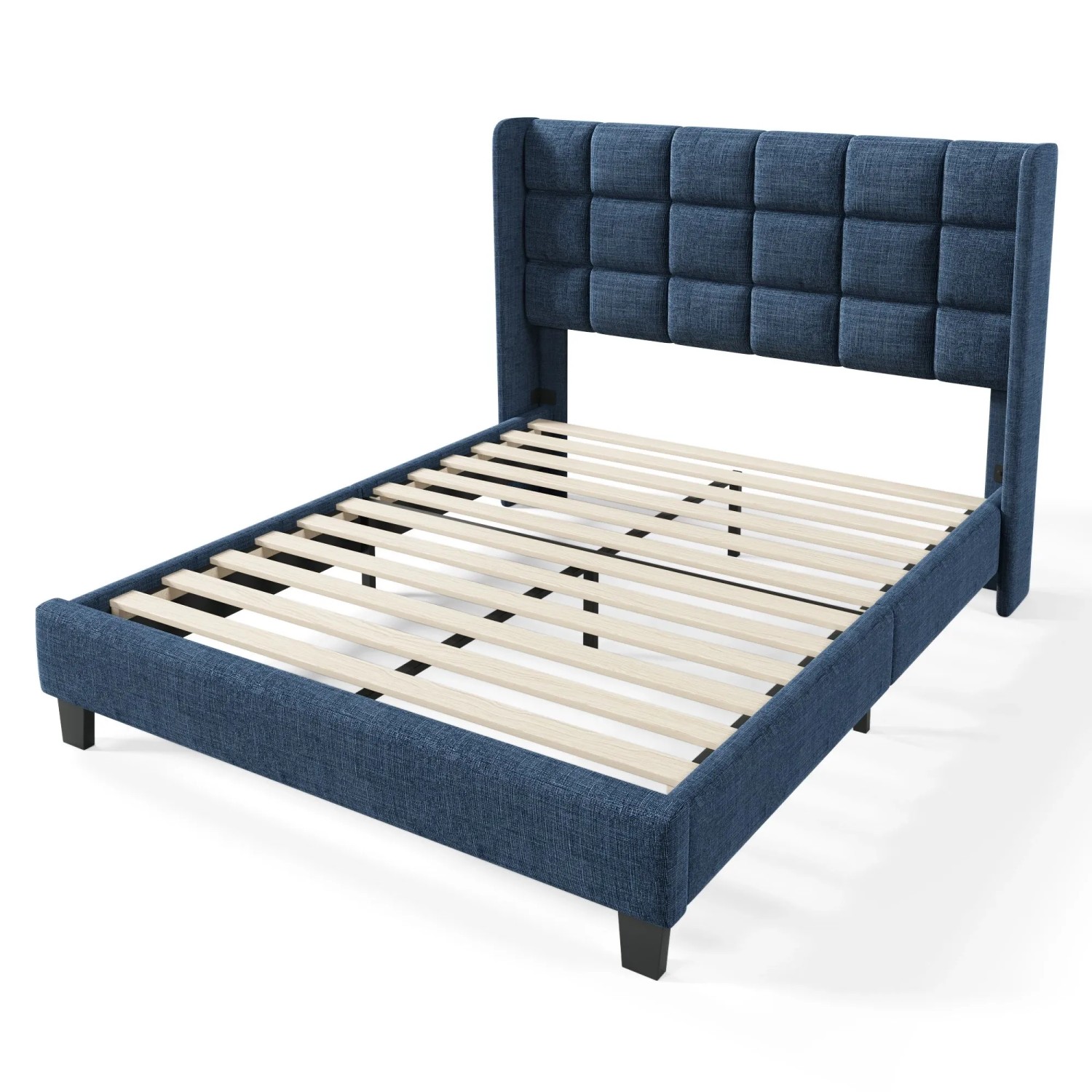 okwish Polsterbett 140×200 mit Seinem Gepolstertes Kopfteil Doppelbett ohne Matratze
