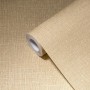 Goldene Vliestapete in Textiloptik mit feiner Struktur. Dekorative Tapete für Wohnraum.