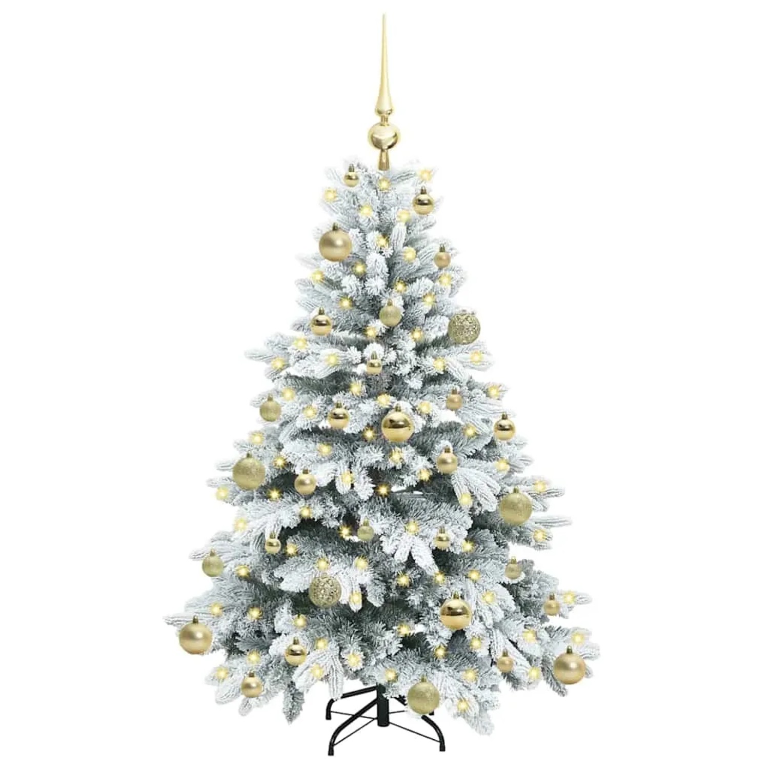 vidaXL Künstlicher Weihnachtsbaum mit 150 LEDs Grün 120 cm PE und PVC 3397592
