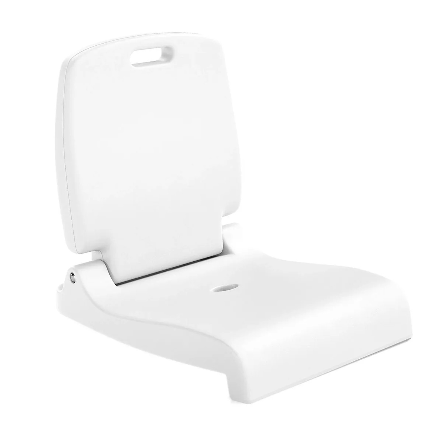 Costway Klappbarer Klappsitz für Pool mit Griff & Rückenstütze Weiß