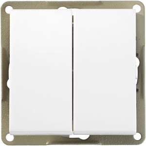 Weißer Emelie Serienschalter für Unterputzmontage. Schalter & Taster für Lichtsteuerung.