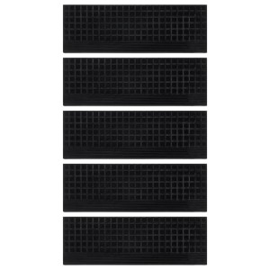 5er Set vidaXL Stufenmatten aus Gummi, 25x75 cm, schwarz für mehr Sicherheit auf Treppen.