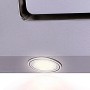 Detailaufnahme: Edelstahl Dunstabzugshaube mit LED-Beleuchtung für Flex-Well Arizona Küchenzeile.