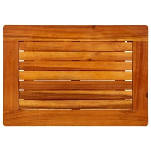 Couchtisch aus Akazienholz mit Lattenmuster, Tischplatte von oben.