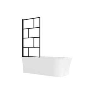 Vente-unique Duschbadewanne Ponticola Weiß 150 cm