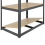 Graues Juskys Lagerregal Basic, 200x100x60 cm, mit 5 Böden aus MDF und verzinktem Metall.