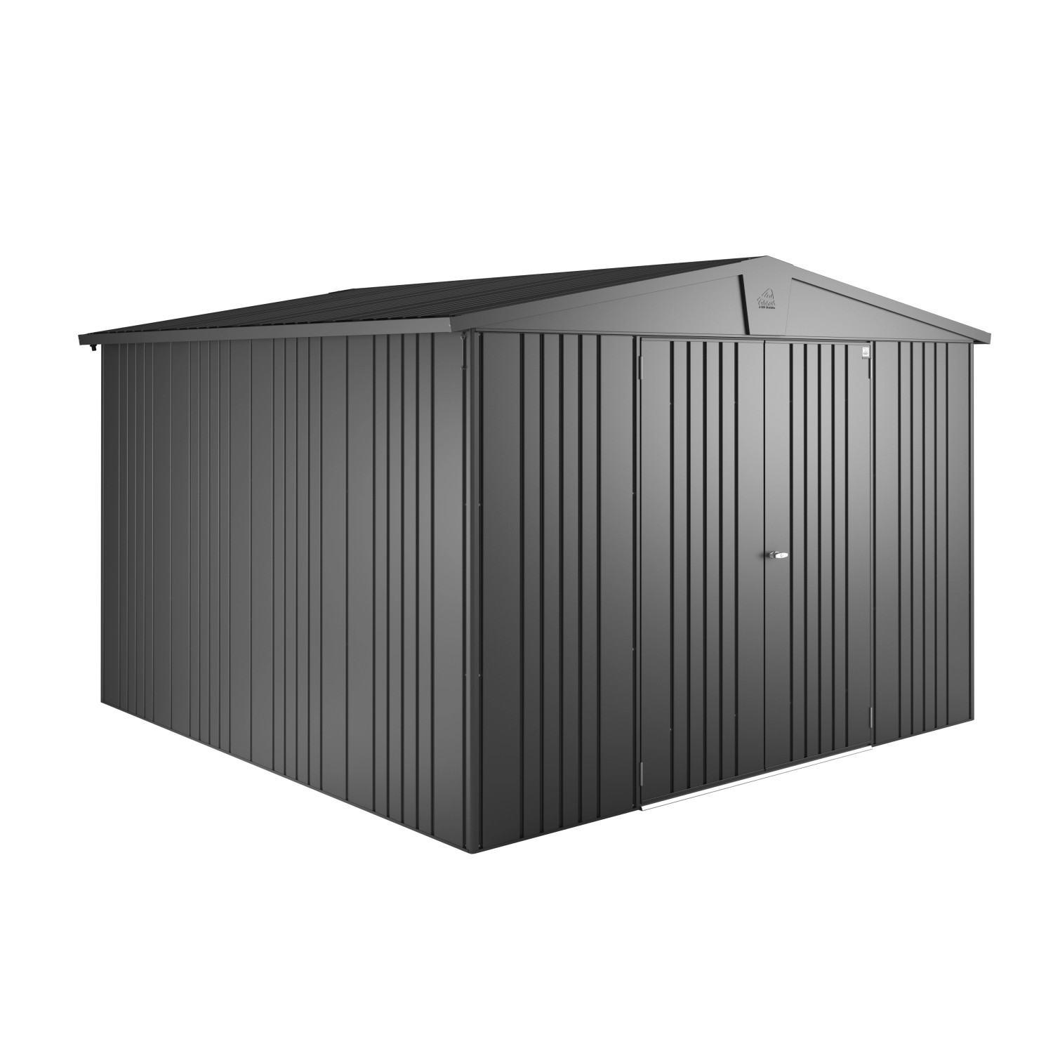 Biohort Gerätehaus Europa Größe 7 Dunkelgrau-Metallic B x T: 316 cm x 300 cm