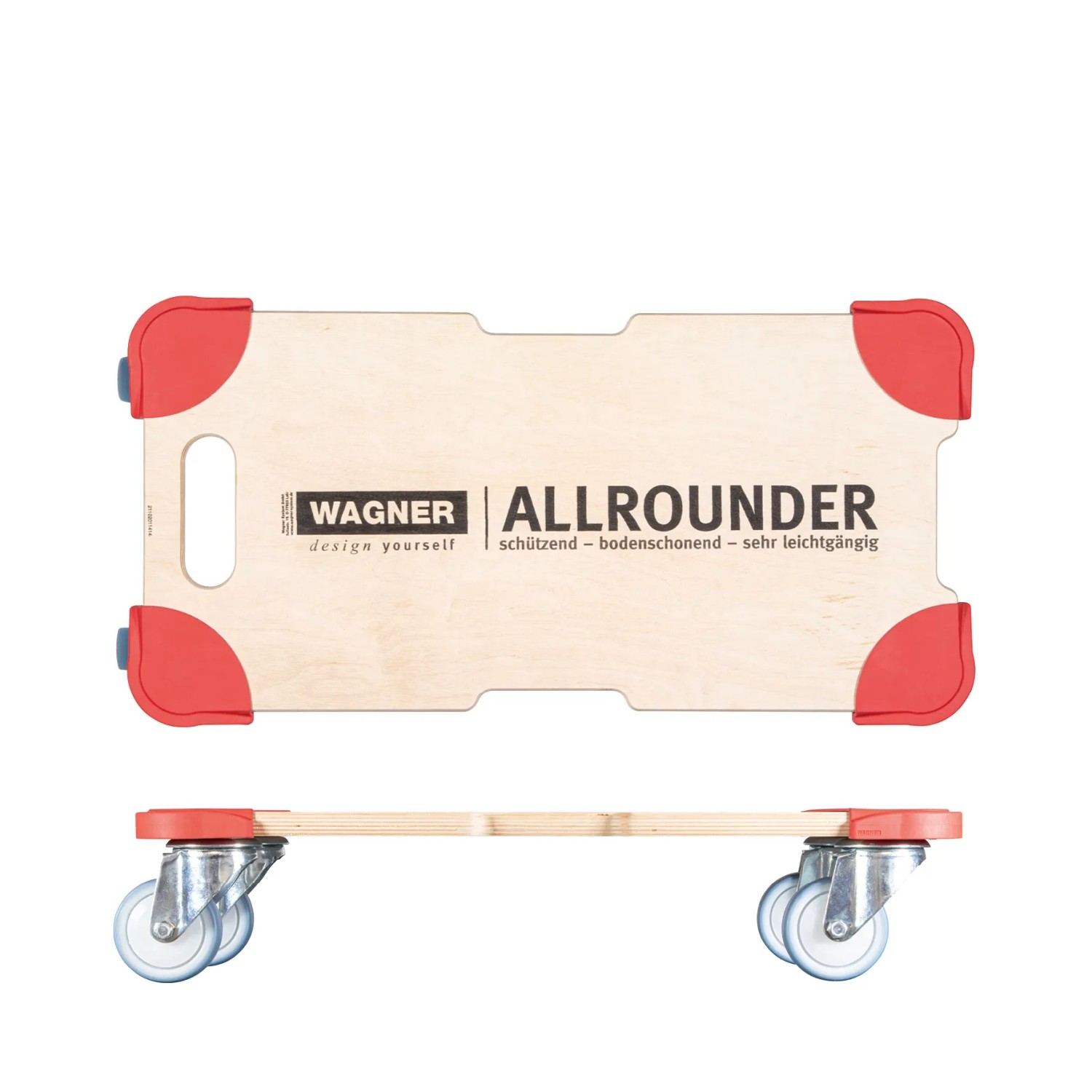 Wagner Transporthilfe Protection mit 4 Rollen, Tragkraft 400 kg, Birke Multiplex FSC®