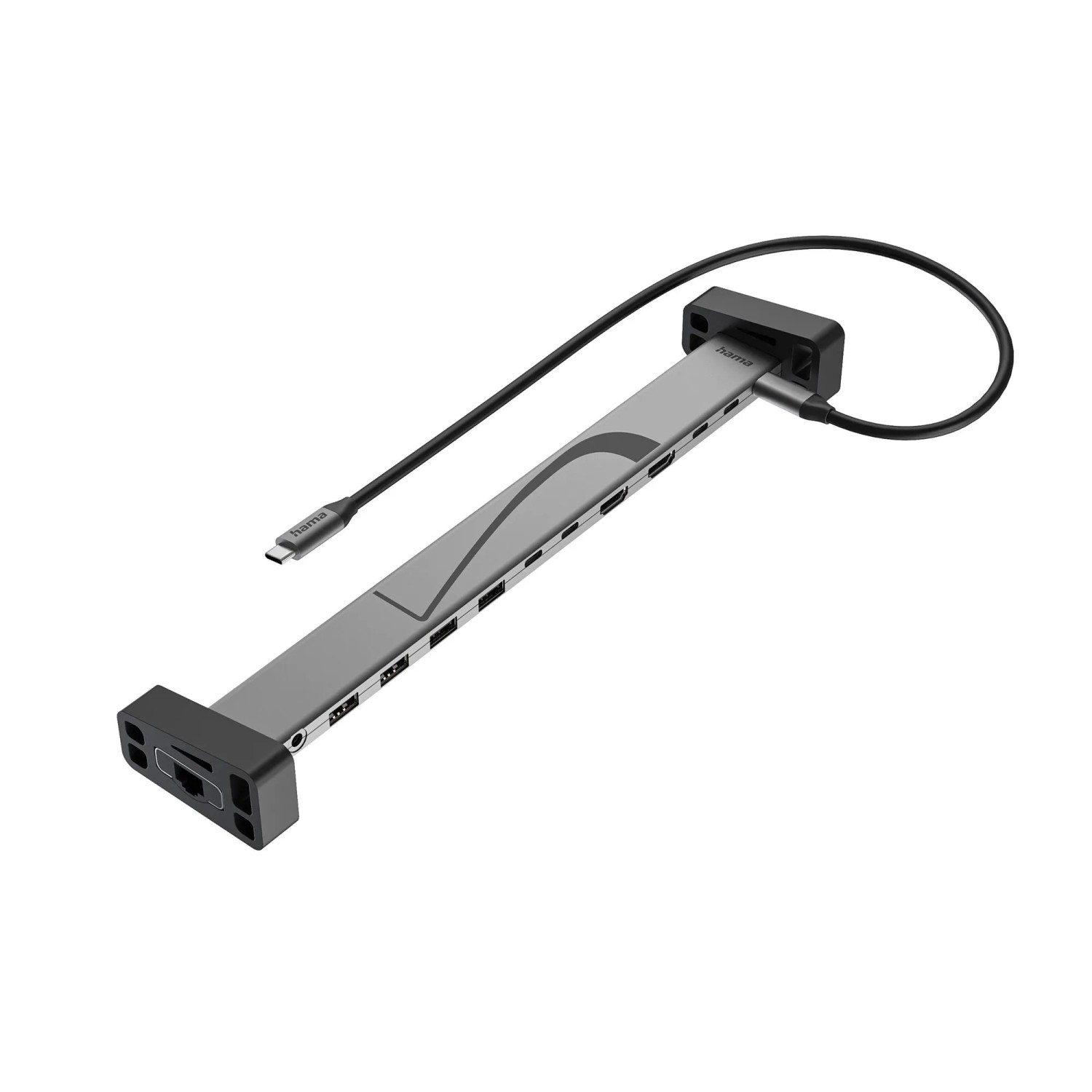 Hama USB-C-Docking-Station Connect2Office Work Silikon-Standfüße 12 Ports