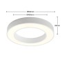 Moderne, weiße LED Deckenleuchte Sharelyn aus Aluminium, 60cm Durchmesser, für Küche und Wohnraum.