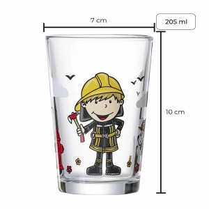 Ritzenhoff & Breker Kinderbecher Set, 3-teilig, mit Feuerwehrmann Bernie Motiv. Ideal als Kindergeschirr.