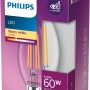 Philips LED-Lampe E14 Kerzenform, 6,5W, 806lm, warmweiß, in Verpackung.