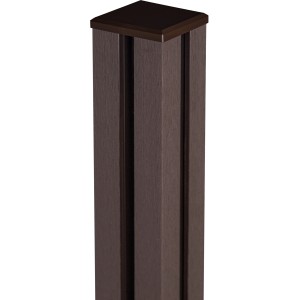 GroJaSolid Torpfosten Terra, 10x10x190 cm, zum Aufdübeln, inkl. Kappe.