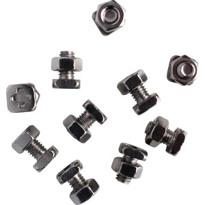 Schrauben und Muttern Set aus Stahl, 10 Stück, für Gewächshaus-Zubehör.