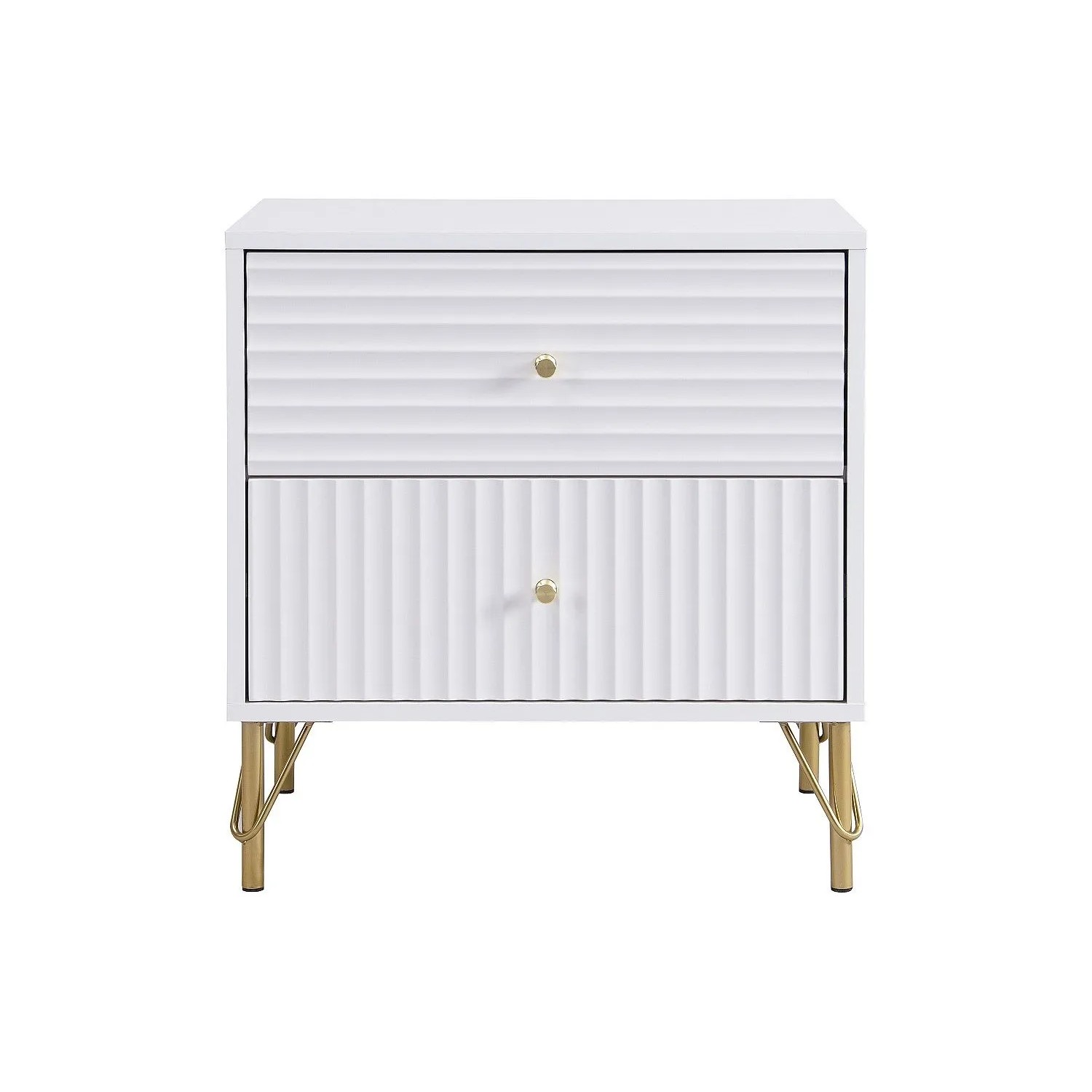 Vente-unique Nachttisch Loureo Weiß 55 cm