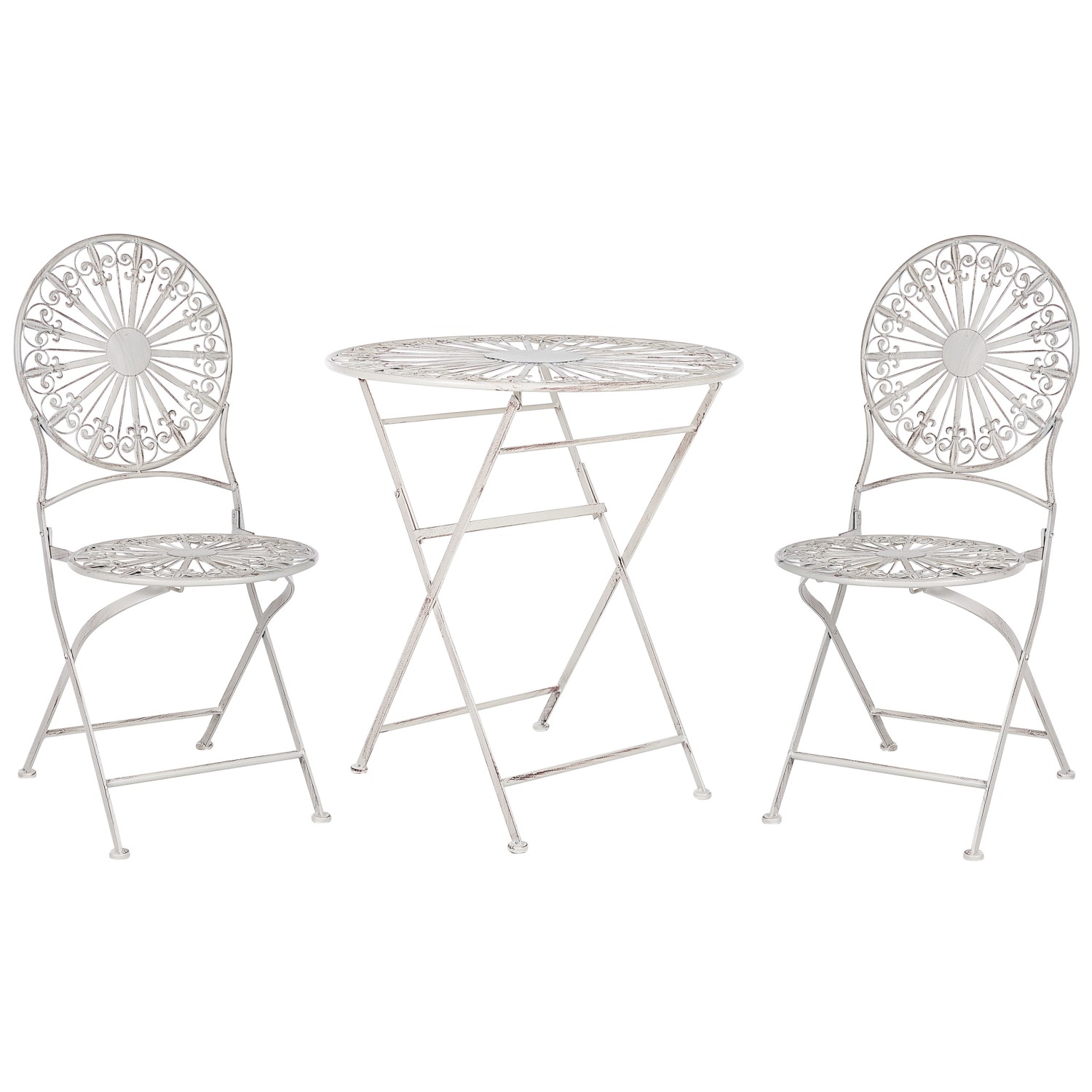 Beliani Bistro Set SCAFA Cremeweiß
