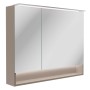 Fackelmann LED-Spiegelschrank B.Paris, 90 cm, Cubanit Grau, mit Beleuchtung und Ablage.