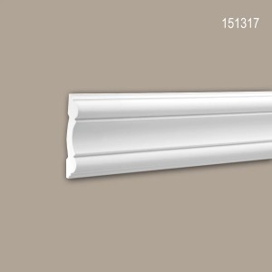 PROFHOME Wand- und Friesleisten Set, 8 weiße Zierleisten (16 m) für den Innen- und Außenbereich.