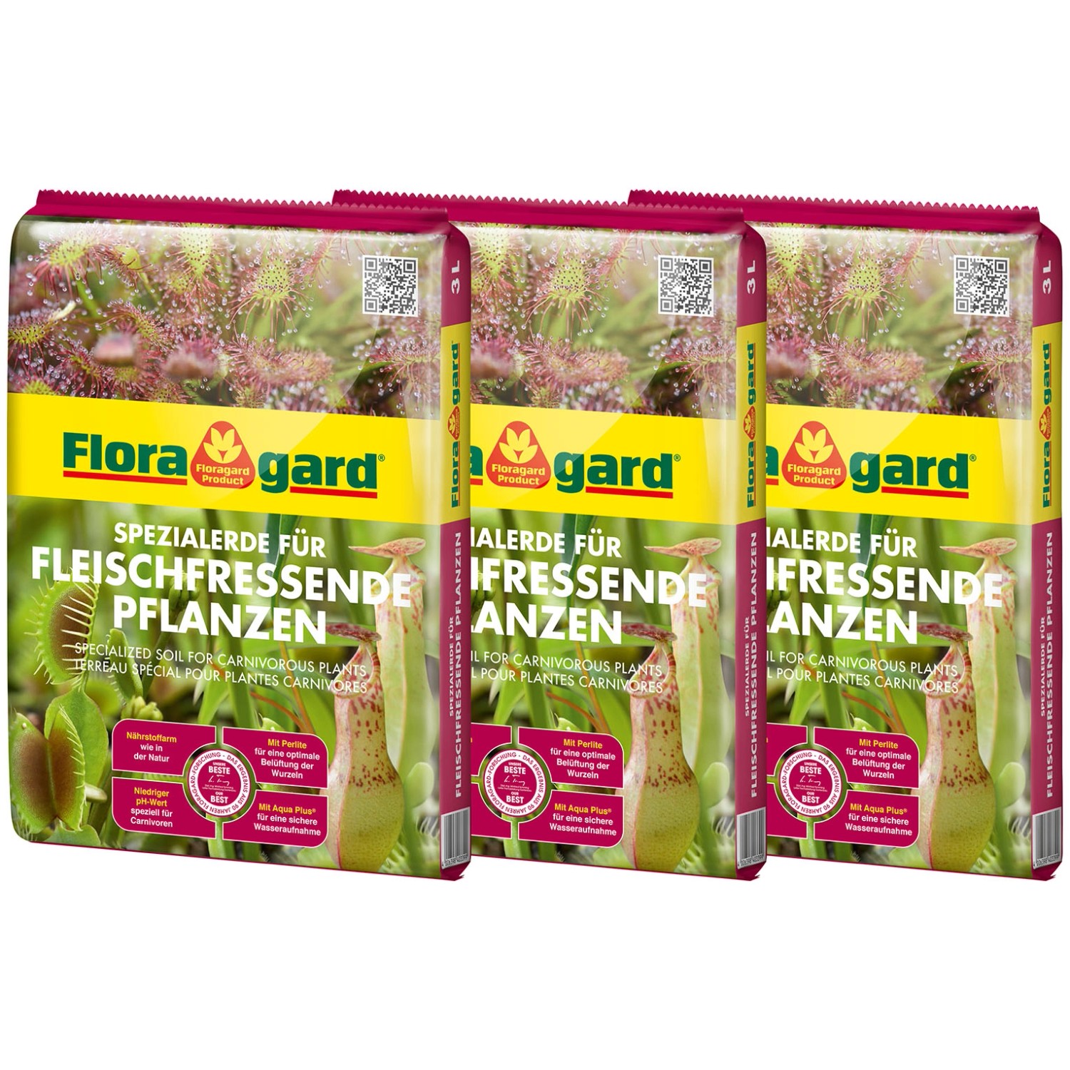 Floragard Spezialerde für fleischfressende Pflanzen 9 l (3 x 3 l)