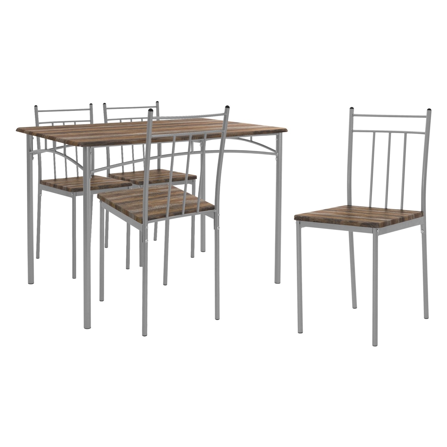 ML-Design Essgruppe Set 5-Tlg Esstisch mit 4 Stühlen Treibholz für 4 Person günstig online kaufen