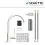 Schütte Spültischarmatur Cornwall, Weiß Matt, mit Zubehör für die Küchenspüle.
