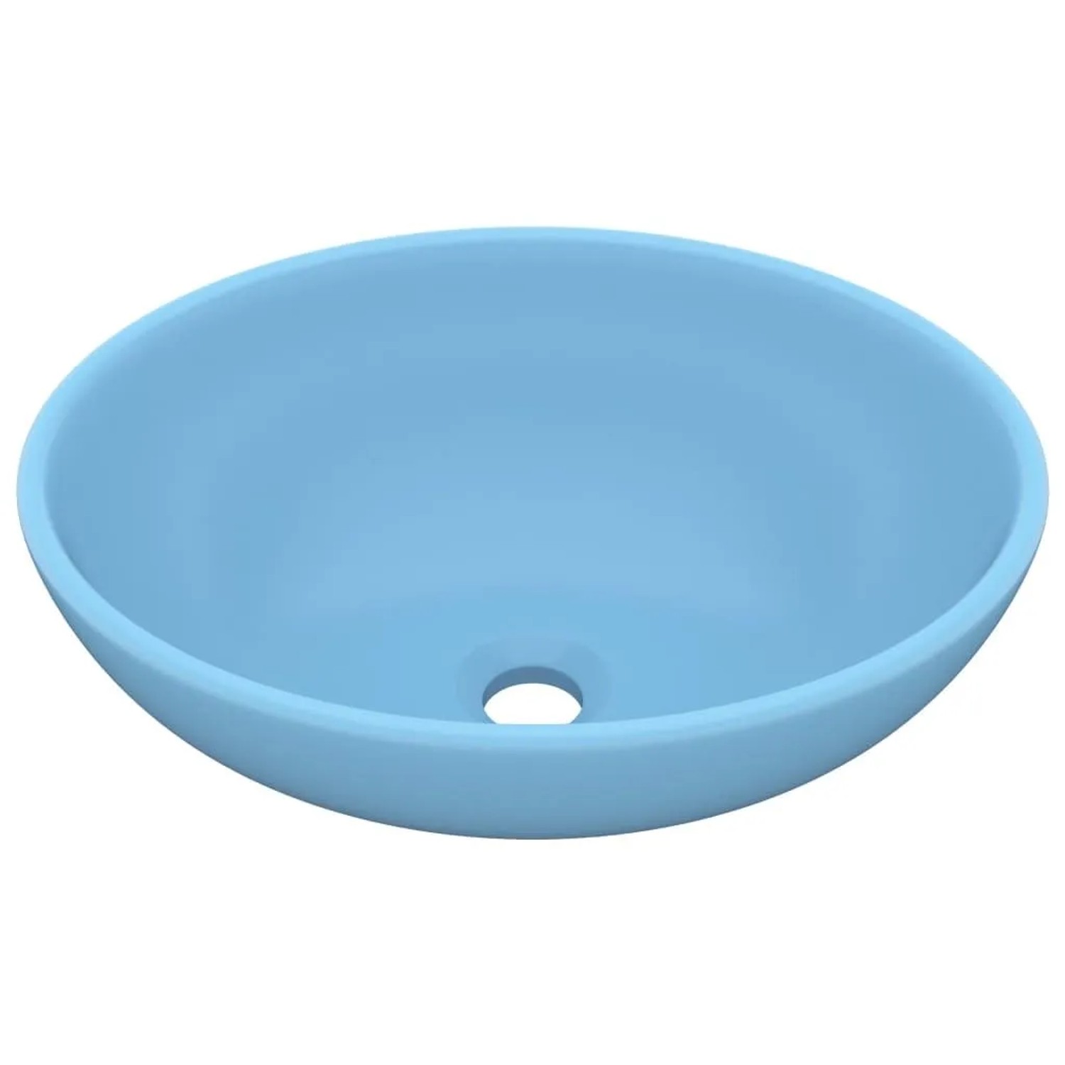 vidaXL Luxuriöses Ovales Waschbecken Matt Hellblau 40x33 cm Keramik 146923 günstig online kaufen