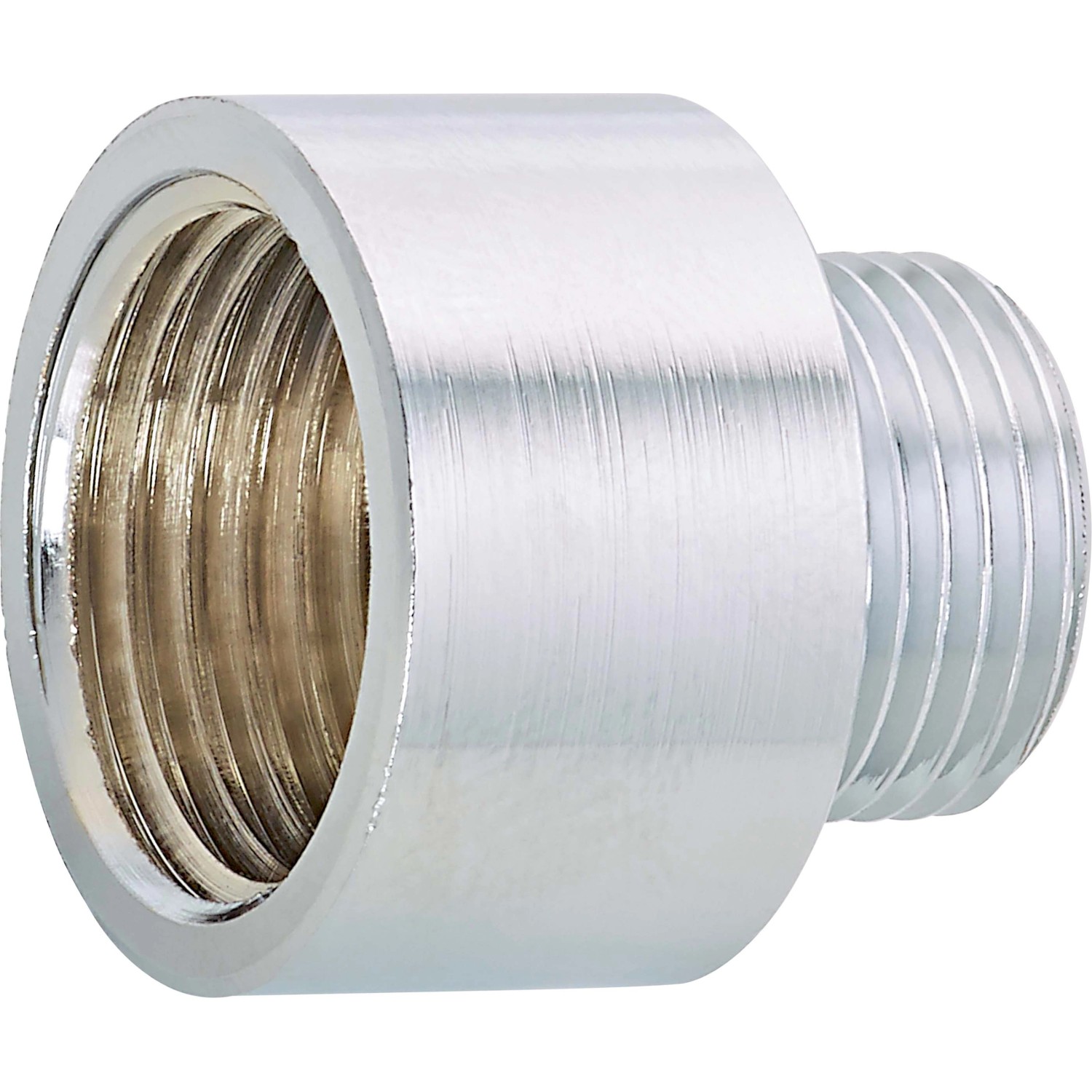 Gewinde-Reduzierstück 16,7 mm (R 3/8) x 18,6 mm (Rp 1/2) Messing Verchromt