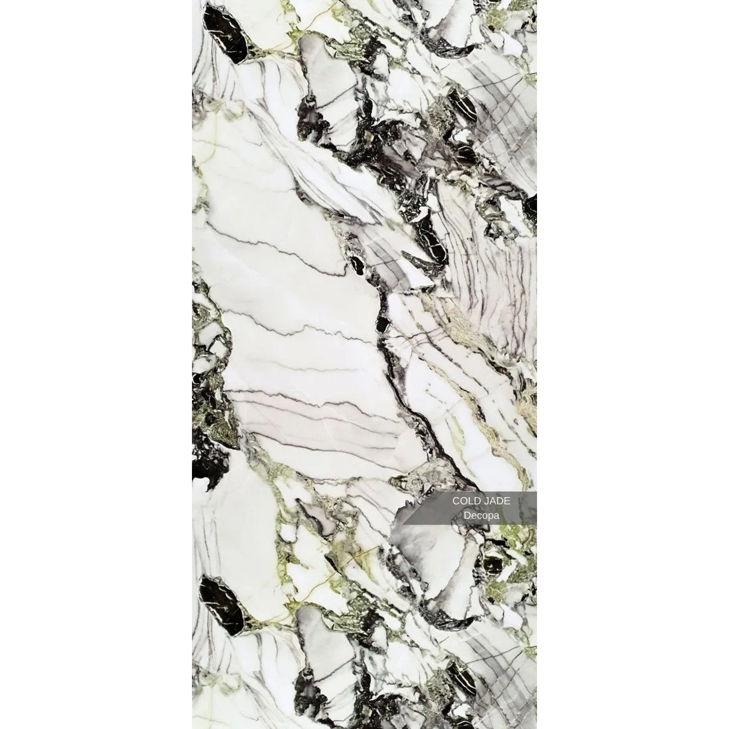 Aluverbund24 PVC Wandpaneele Duschrückwand Küchenrückwand Cold-Jade in Marmor-Optik 122x244cm