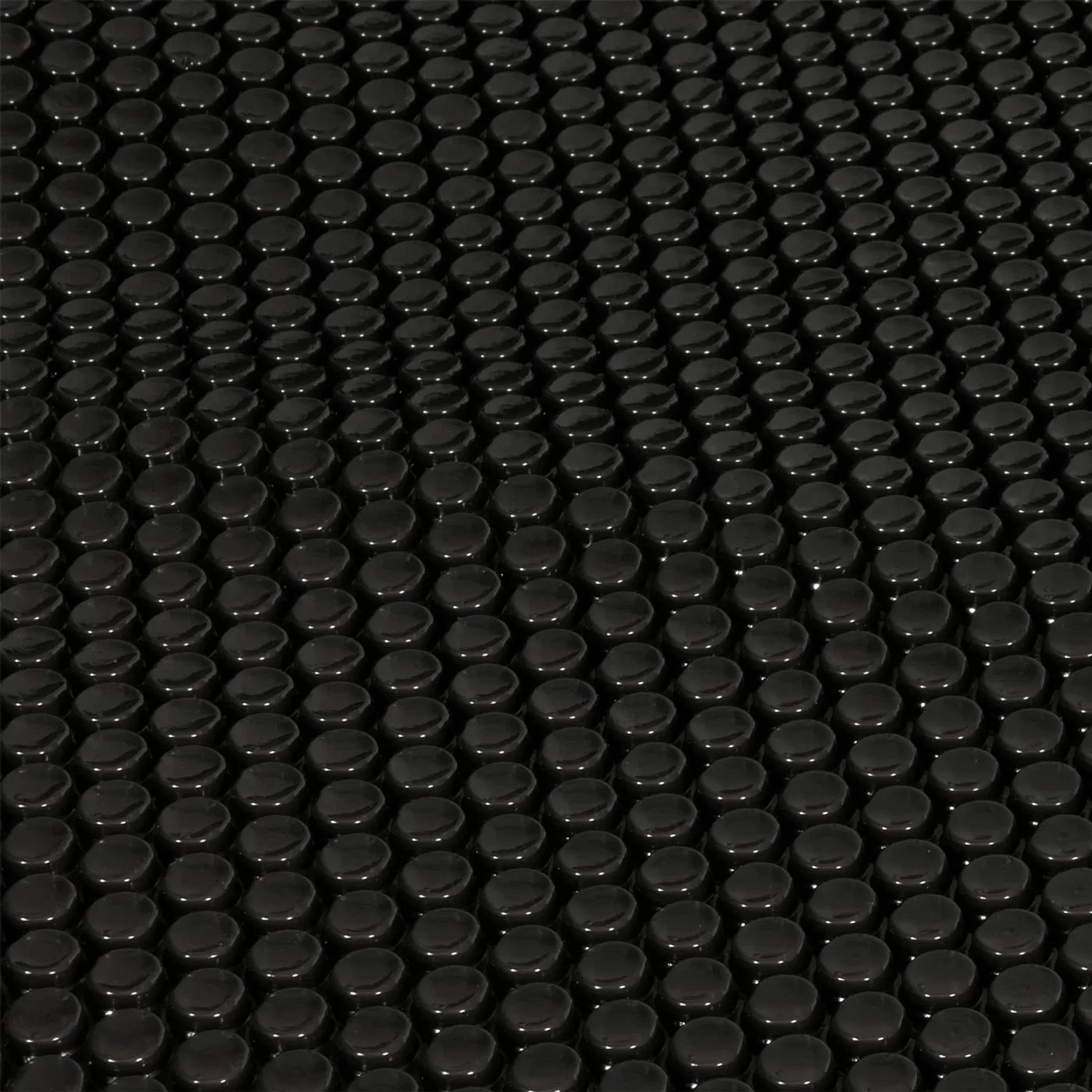 Schwarze MCW Pool Abdeckung 3x2m, rechteckige Solarplane aus 200µm PE-Folie.