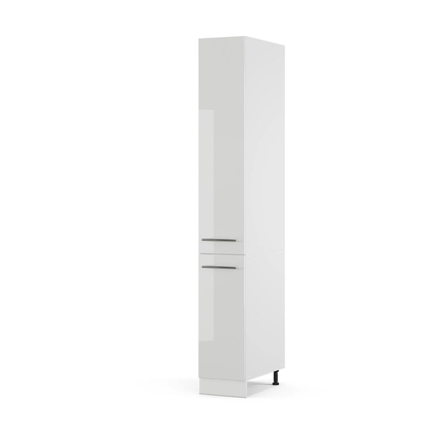 Vicco Badschrank Fame-Line Weiß Hochglanz/Weiß 30 x 207 cm