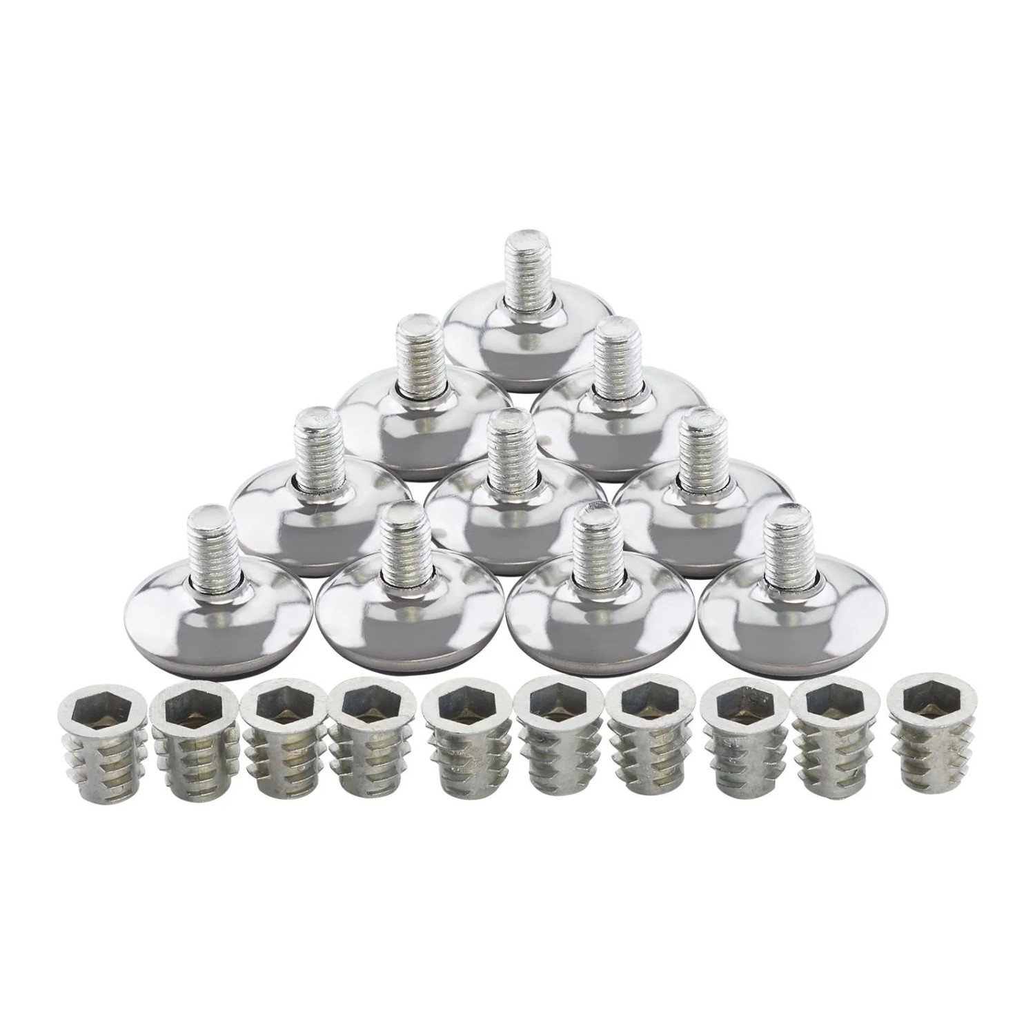 SOTECH 10er Set Verstellfüße MOBILIA Ø29 mm M8x15 inkl. Einschraubmuffen