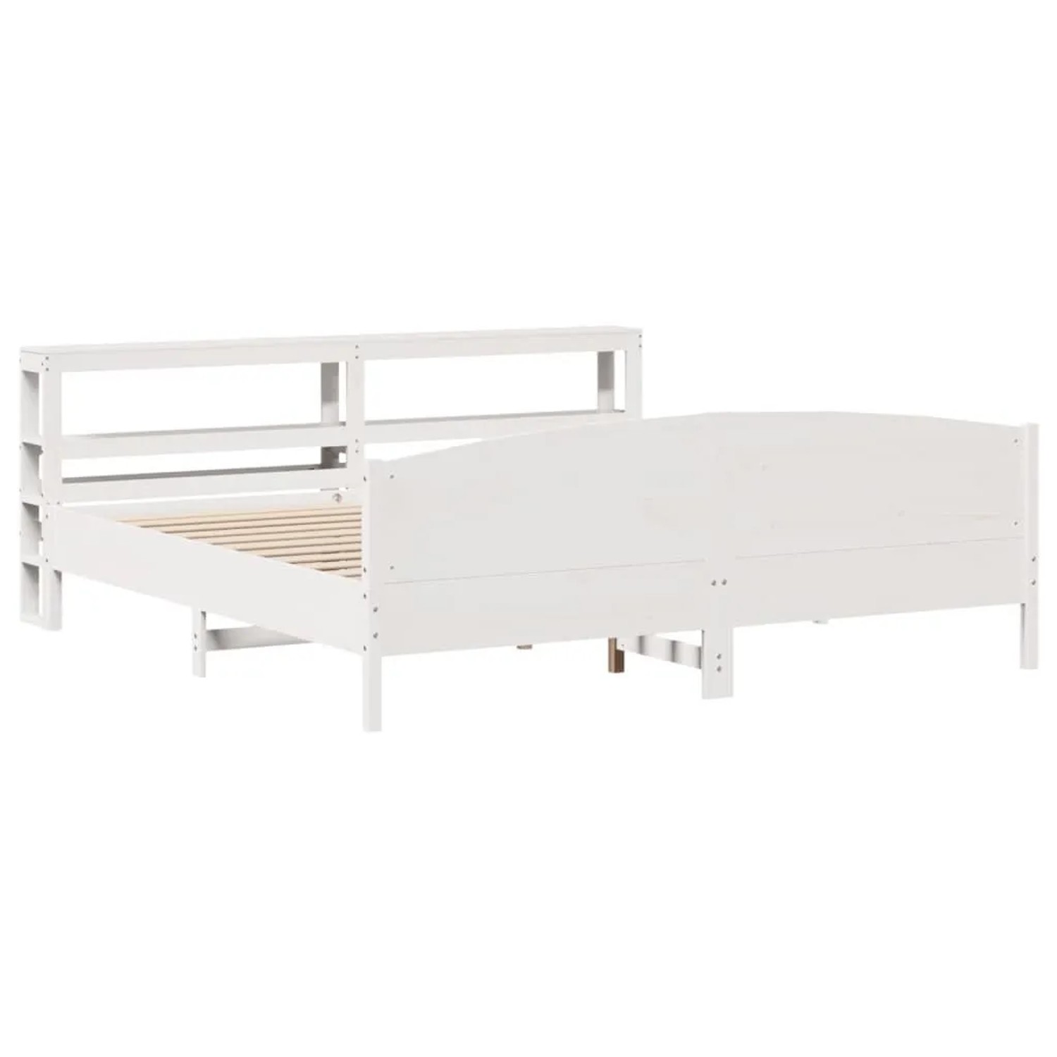 vidaXL Massivholzbett ohne Matratze Weiß 200x200 cm Kiefernholz 3306214 günstig online kaufen