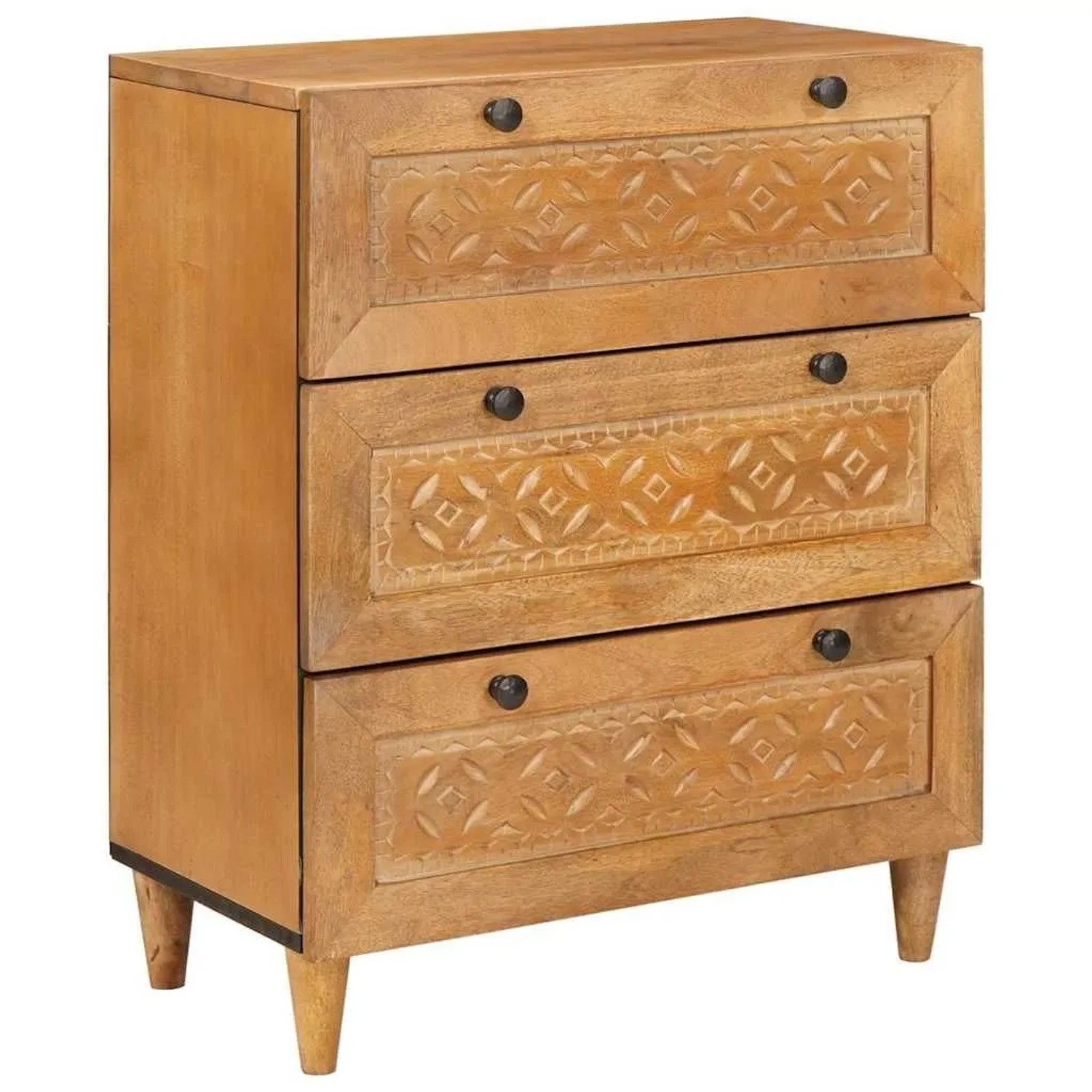 vidaXL Sideboard Hellbraun 60 x 33 x 75 cm Massives Mangoholz 4018083 günstig online kaufen