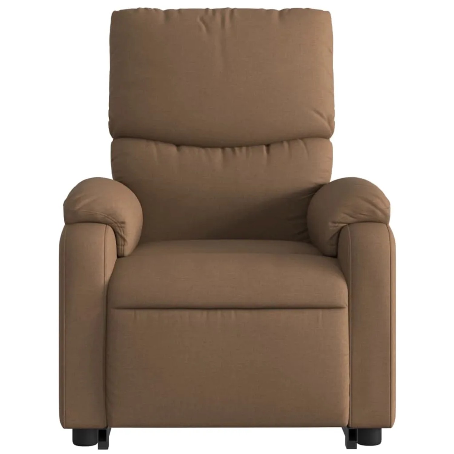 Brauner vidaXL Massagesessel mit Aufstehhilfe, Stoff, Modell 5. Relaxsessel für Senioren.