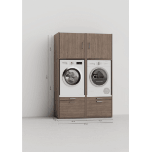 Waschturm Waschmaschinenschrank Twin collection 4.2 Natur Eiche-Optik