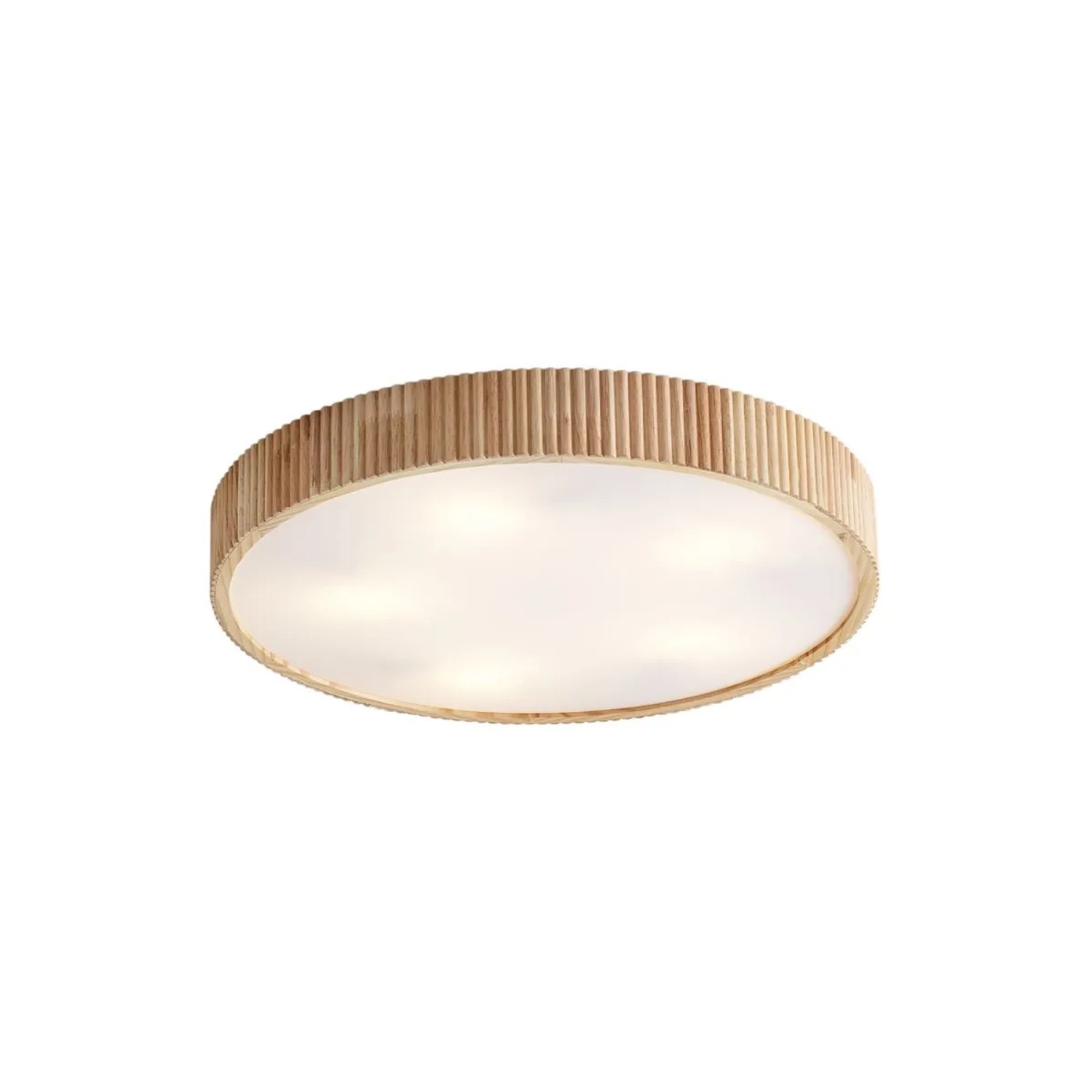 QAZQA Japandi Deckenleuchte Holz 60cm 5-flammig Lyra