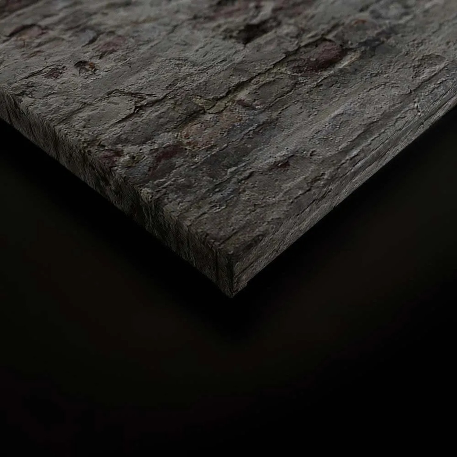 Bricoflor Leinwandbild in Steinoptik, rot-braun, 90x60 cm, für Wanddeko im Industrial Style.