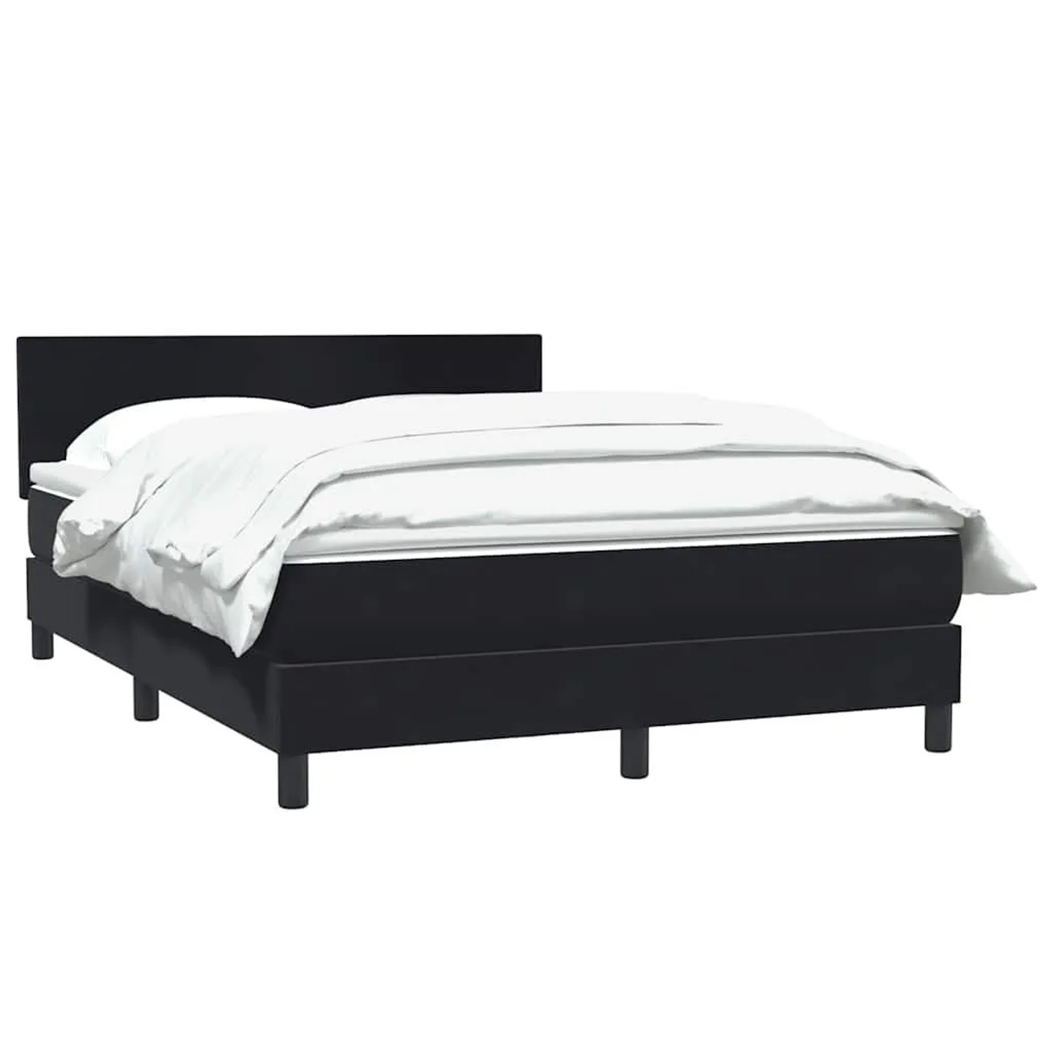vidaXL Boxspringbett mit Matratze Schwarz 140x210 cm Samt 3316019 günstig online kaufen
