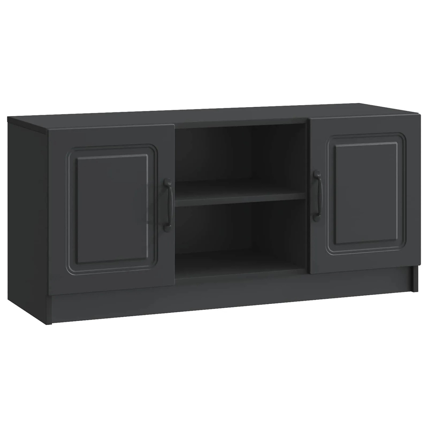 vidaXL TV-Schränk Schwarz 102 x 34,5 x 47 cm Holzwerkstoff 895846